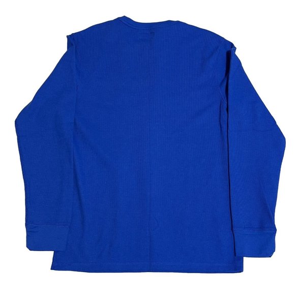 Polo Ralph Lauren Sleepwear Shirt Men's‎ Large Waffle Thermal Knit Royal Blue - Picture 2 of 6